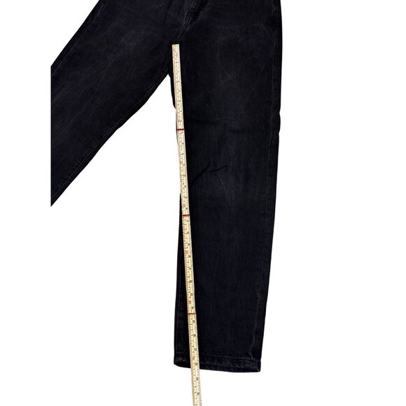 Zara Womens Black High-Waisted Straight-Leg Jeans Size 26/4 Cotton Blend Denim - Picture 7 of 9
